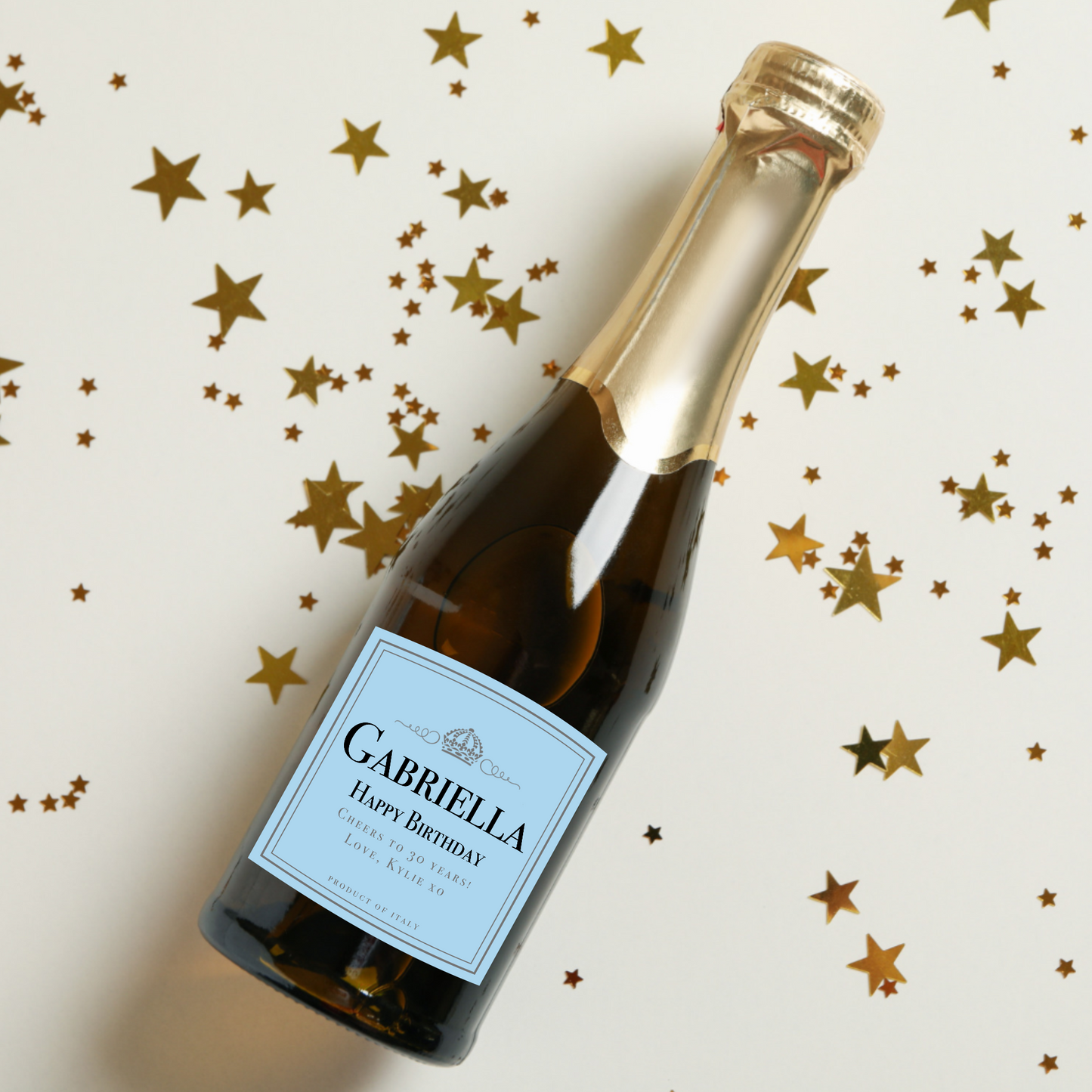 La Marca Prosecco Birthday Champagne Label