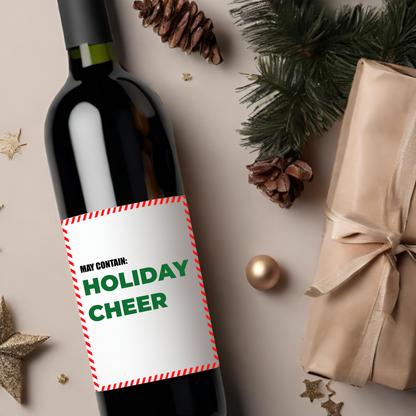 Holiday Cheer Custom Wine Label