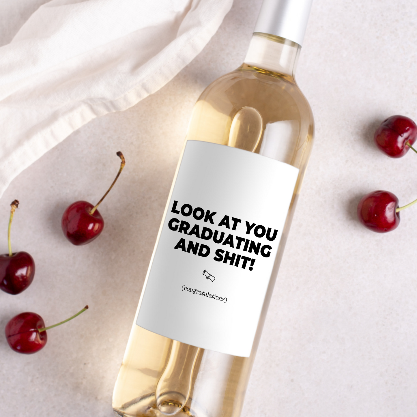 Look At You Graduating Wine Label