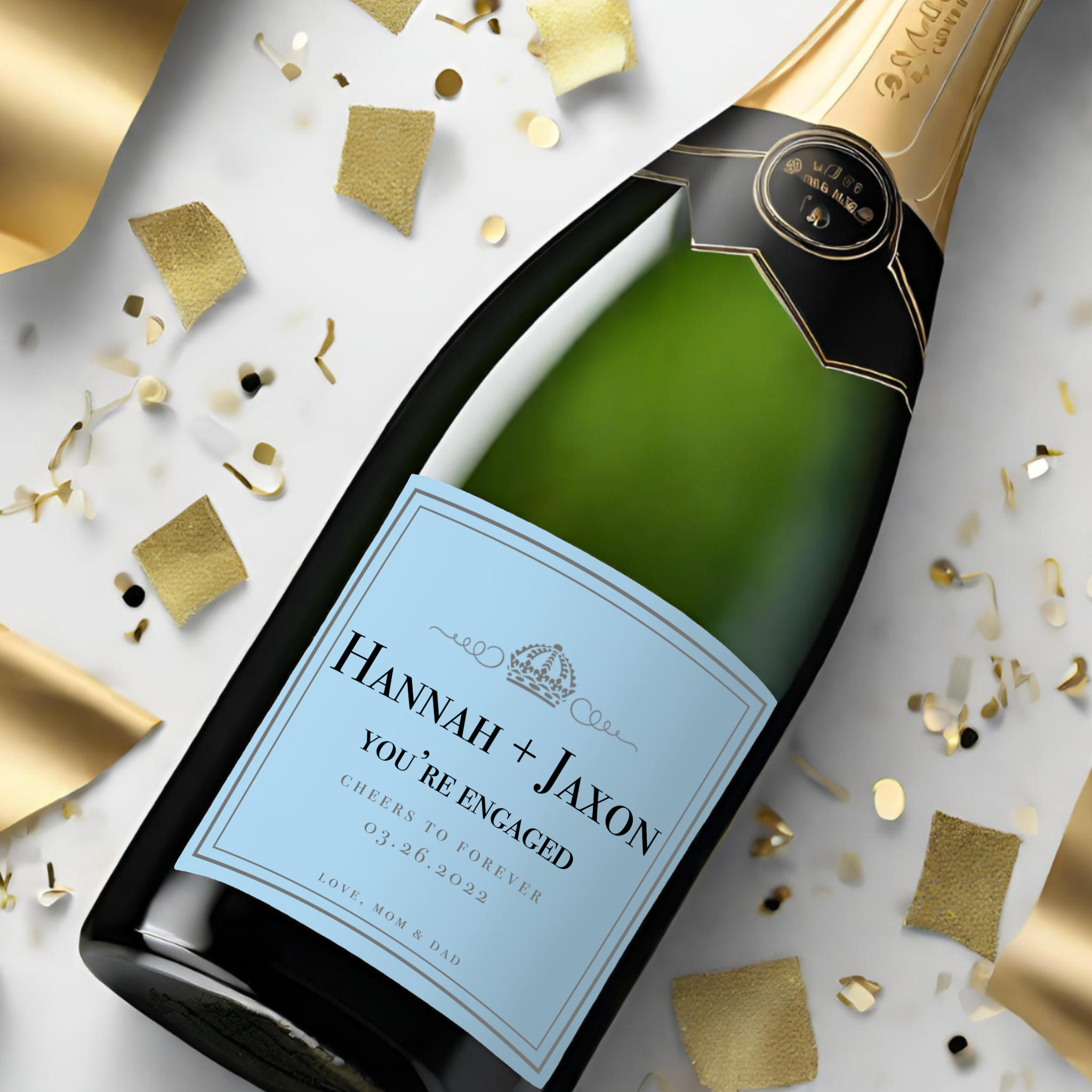 La Marca Processco Engagement Champagne Label – Frank & Loons