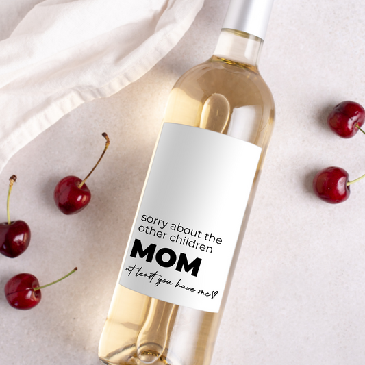 Funny Mother's Day Wine Label