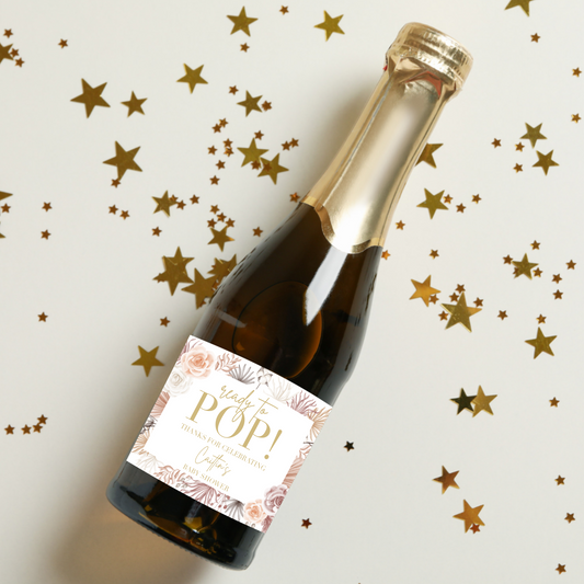 Ready To Pop Baby Shower Party Favors Champagne Labels