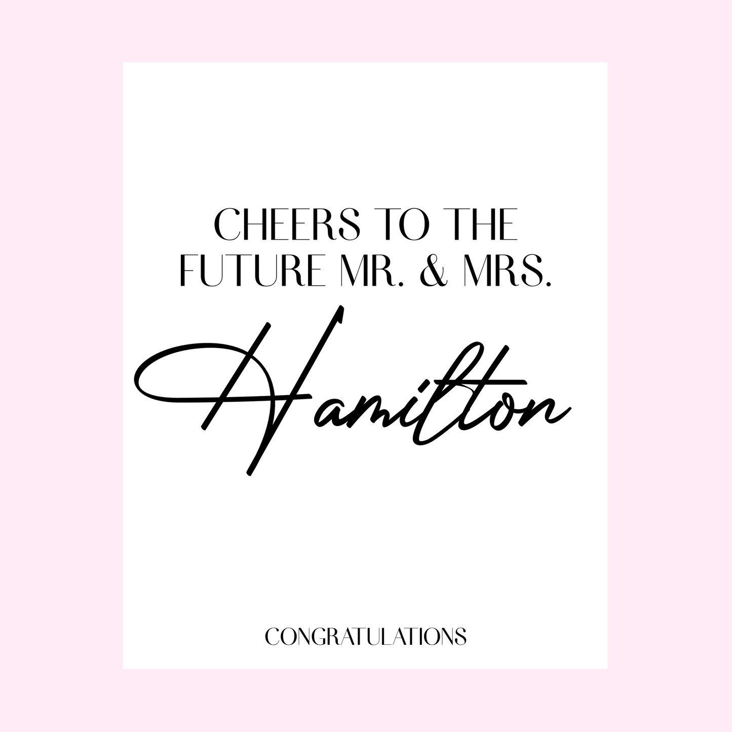 Cheers to the Future Mr. & Mrs. Engagement Wine Label