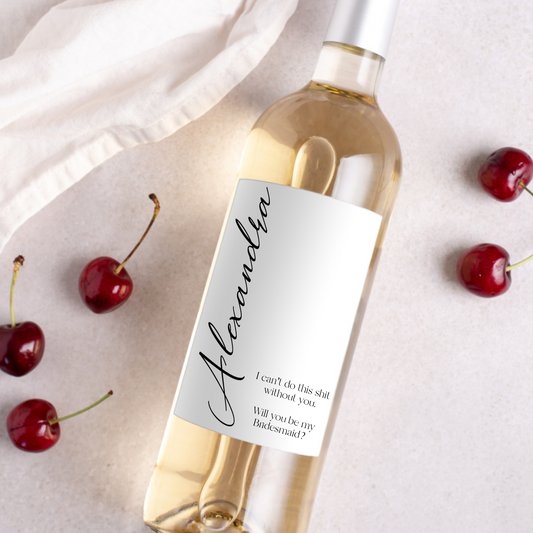 Will You Be My Bridesmaid Wine Label