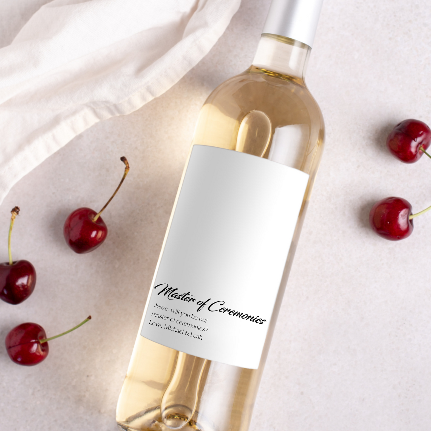 Master of Ceremonies MC Gift Wine Label