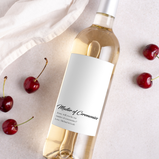 Master of Ceremonies MC Gift Wine Label
