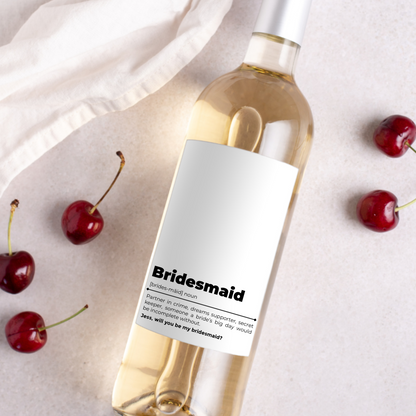 Pairs Well with Birdesmaid Duties Wine Label