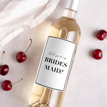 Pairs Well With Being A Maid of Honor Wine Label
