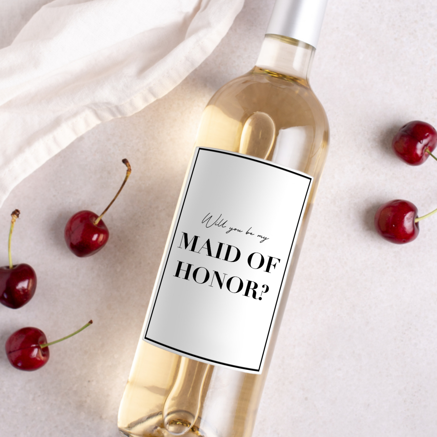 Pairs Well With Being A Maid of Honor Wine Label