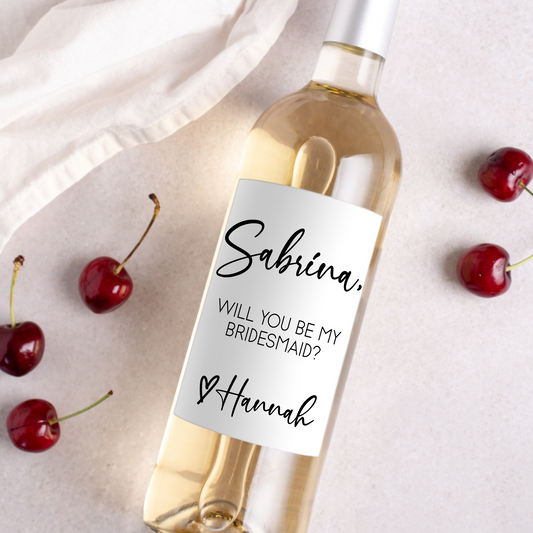 Pairs Well with Birdesmaid Duties Wine Label