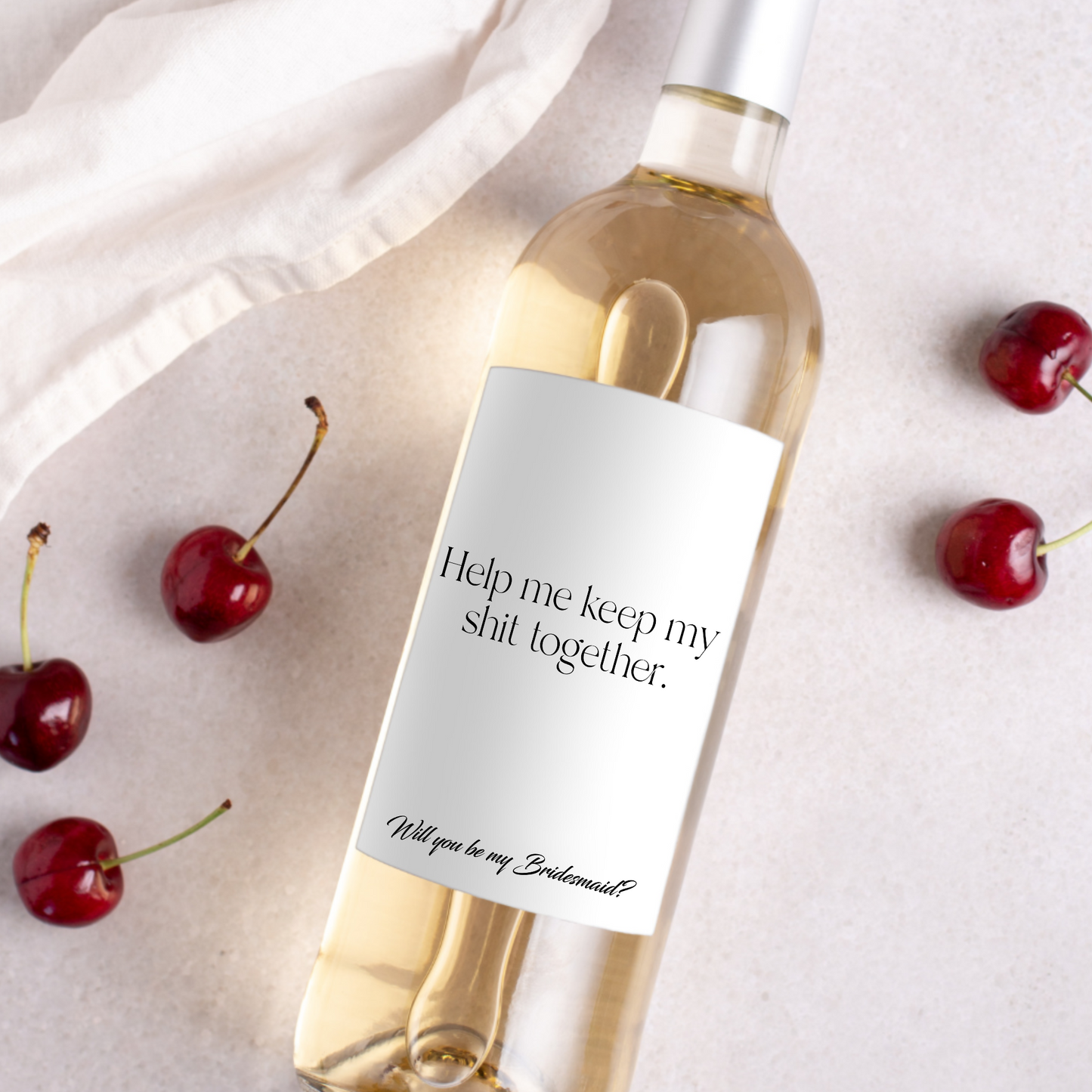 Help Me Keep My Shit Together Bridesmaid Wine Labels
