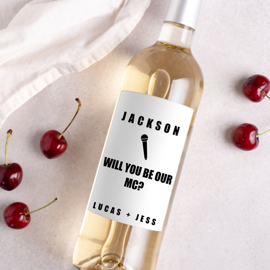 Master of Ceremonies MC Gift Wine Label