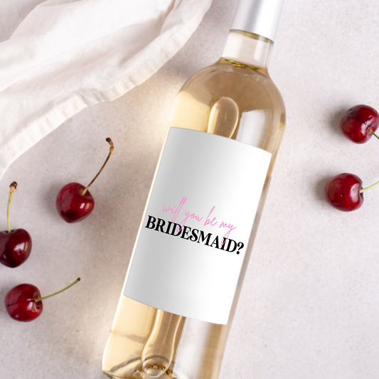 Pairs Well with Birdesmaid Duties Wine Label