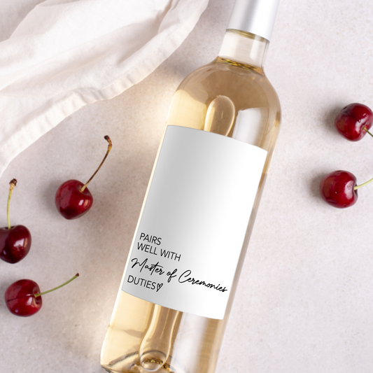 Master of Ceremonies MC Gift Wine Label