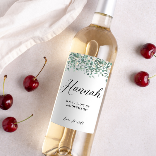 Pairs Well with Birdesmaid Duties Wine Label