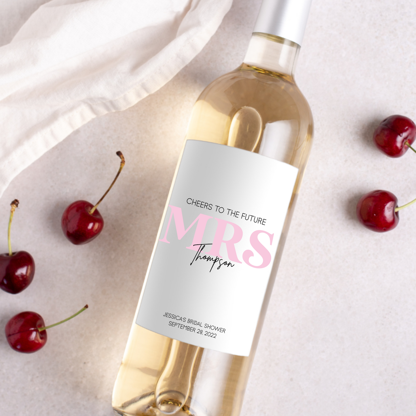 Cheers To The Future Mrs. Bridal Shower Wine Label
