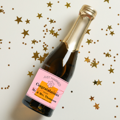 Veuve Clicquot Pink Just Married Champagne Label