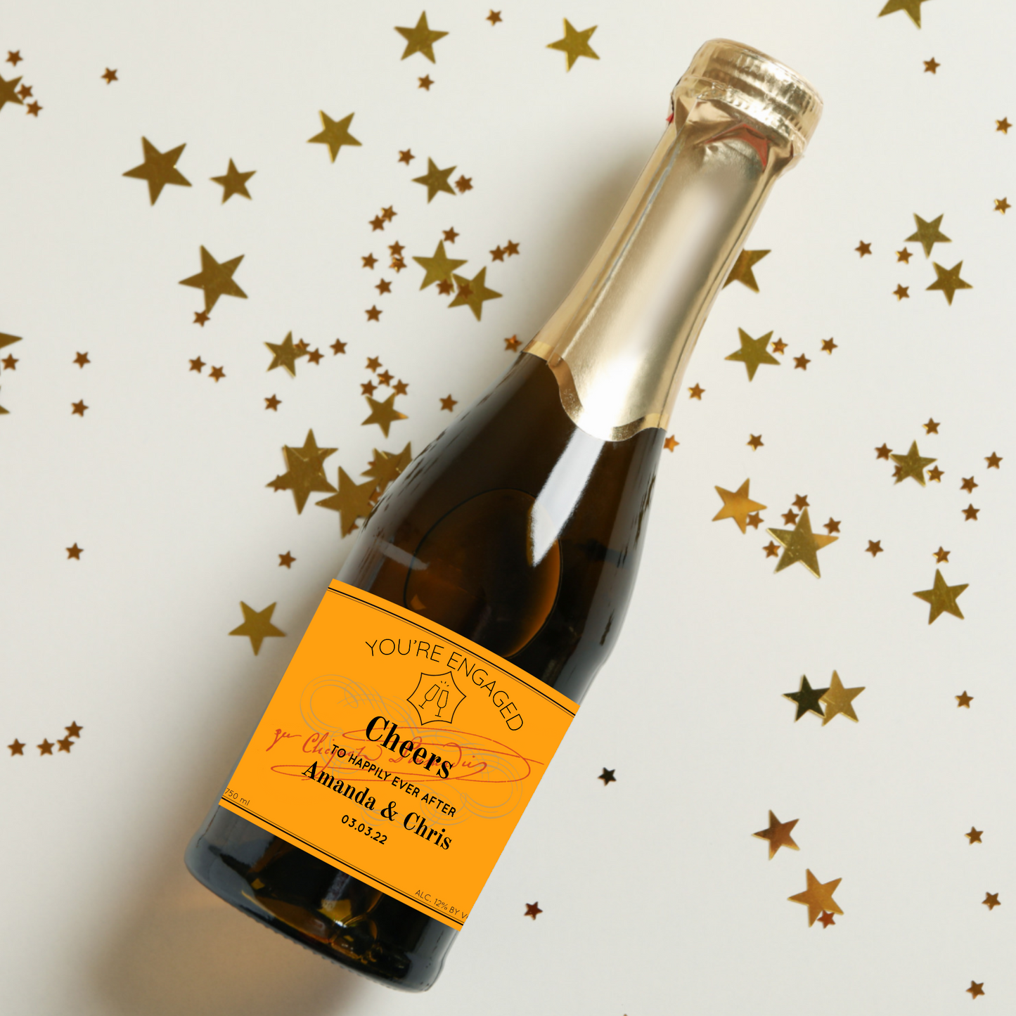 Veuve Clicquot Engagement Champagne Label