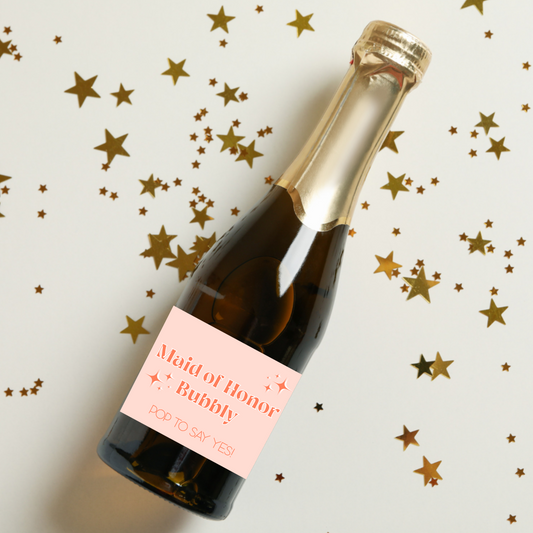 Maid of Honor Bubbly Champagne Label