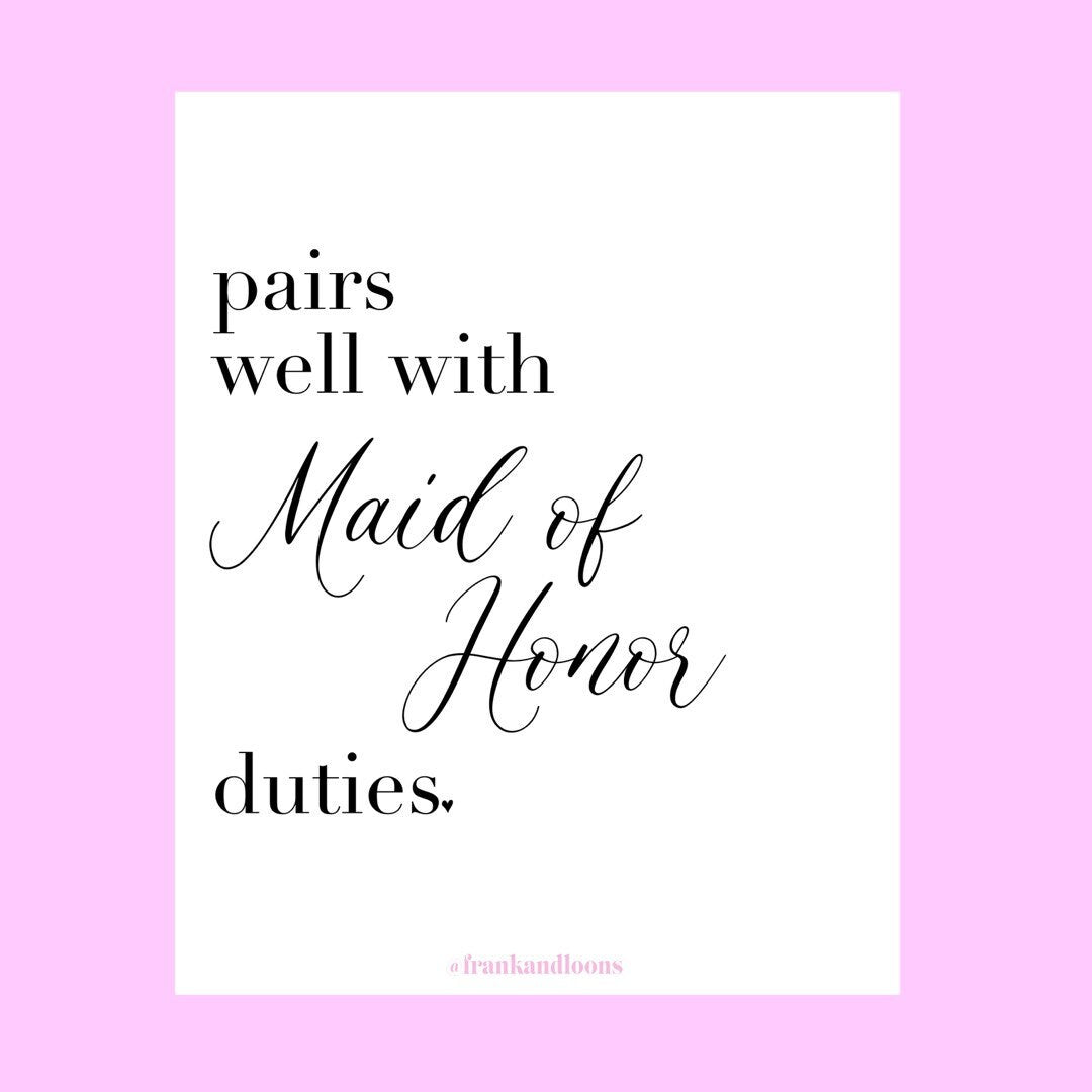 Pairs Well With Bridesmaid Duties | Bridesmaid Proposal Wine Labels | Maid of Honor Proposal | Will You Be My Bridesmaid Gift |