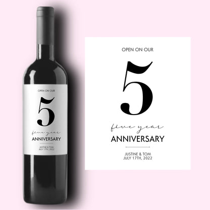 Anniversary Wine Labels * Custom Wine Label for Engagement Gift * Wedding Planning * Getting Married Moments * Bride and Groom Gift *