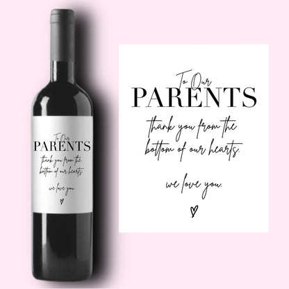 Gift for Parents on Wedding Day | Thank You Parents on Wedding Day | Wedding Day Gift for Parents | Gift for Parents of Bride and Groom |