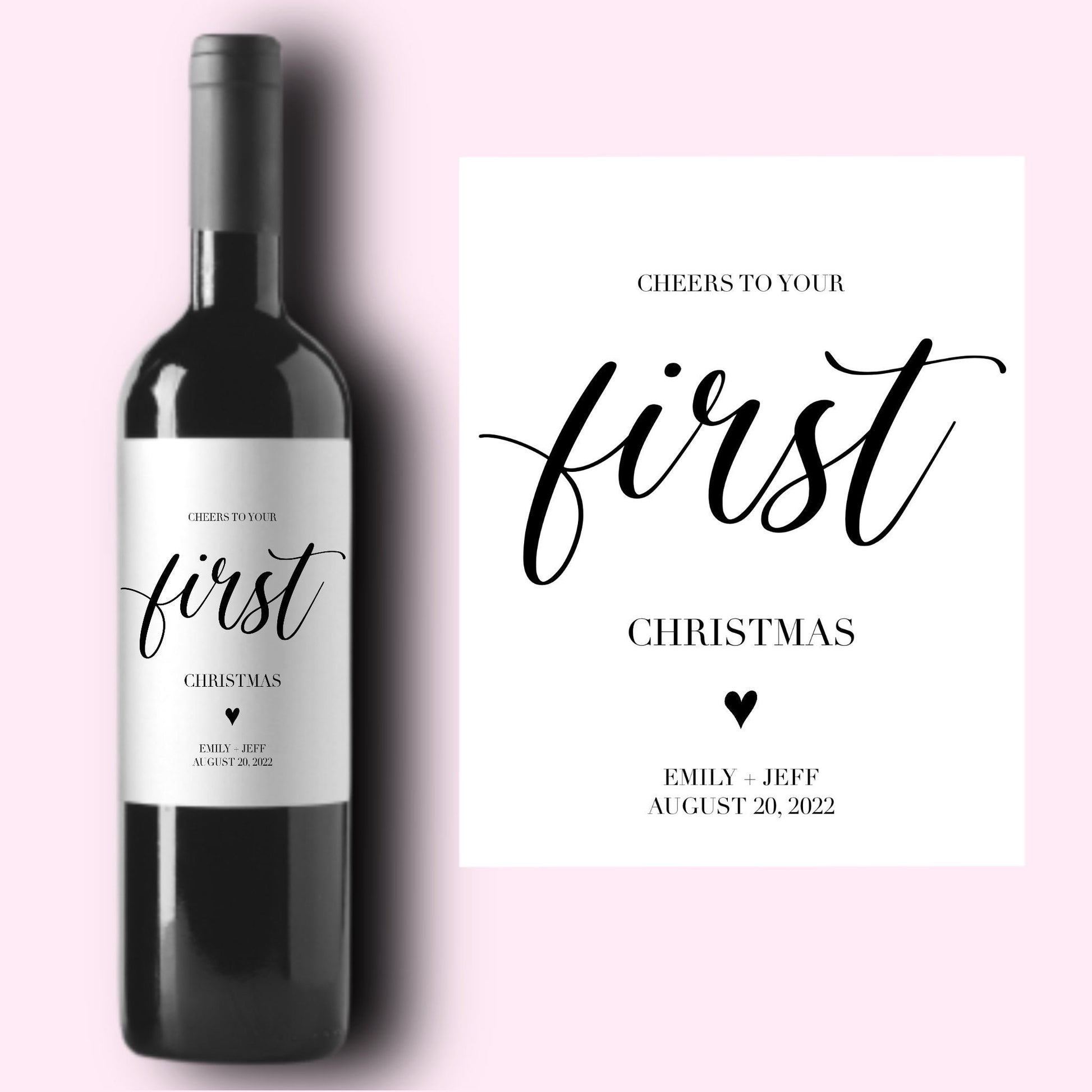 Milestone Wine Labels * Custom Wine Label Set for Engagement Gift * Wedding Planning * Getting Married Moments * Bride and Groom Gift *
