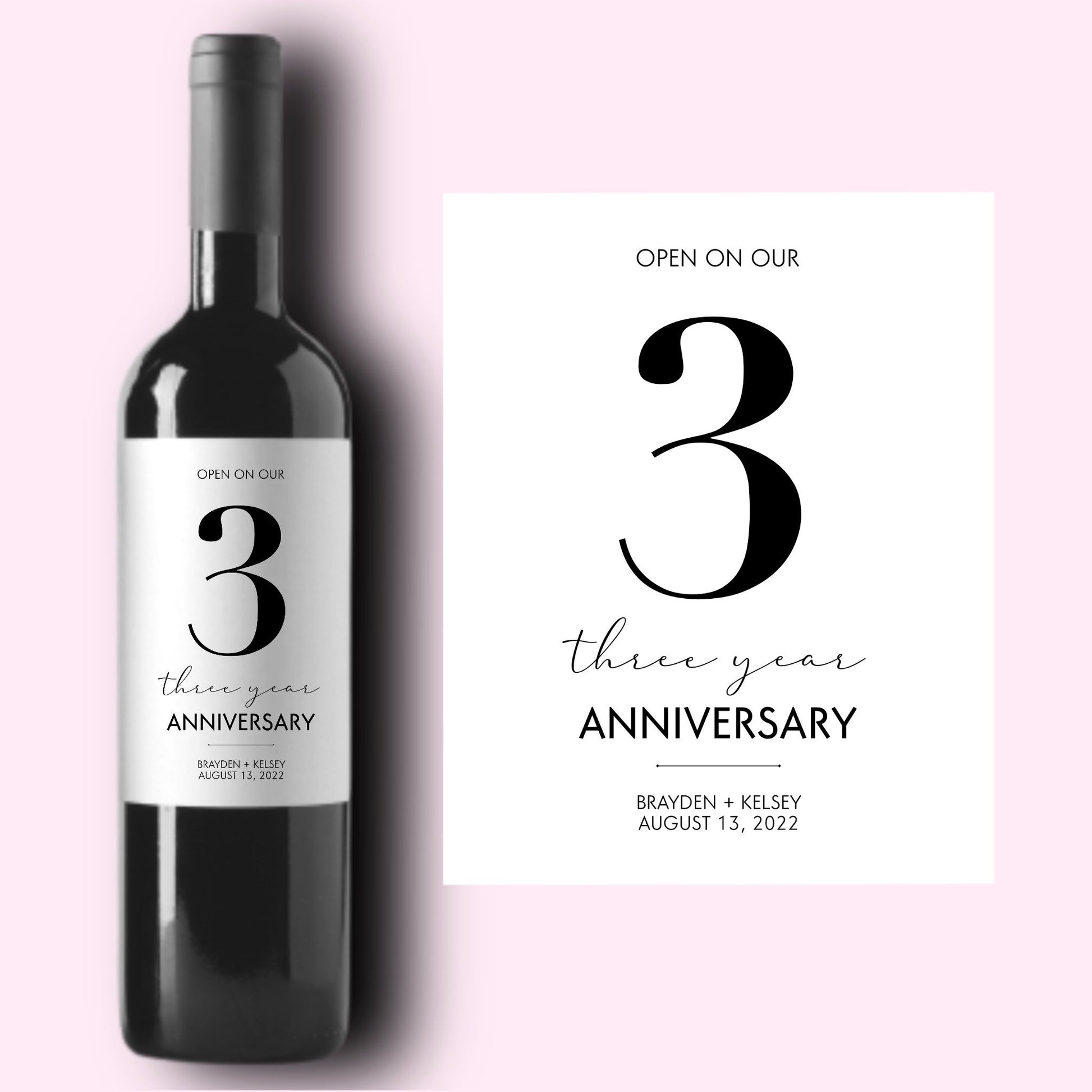 Anniversary Wine Labels * Custom Wine Label for Engagement Gift * Wedding Planning * Getting Married Moments * Bride and Groom Gift *