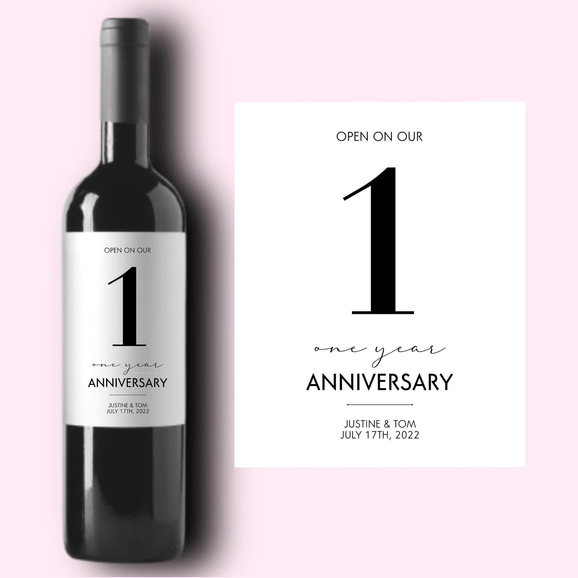 Anniversary Wine Labels * Custom Wine Label for Engagement Gift * Wedding Planning * Getting Married Moments * Bride and Groom Gift *