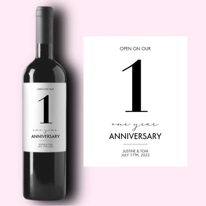 Anniversary Wine Labels * Custom Wine Label for Engagement Gift * Wedding Planning * Getting Married Moments * Bride and Groom Gift *