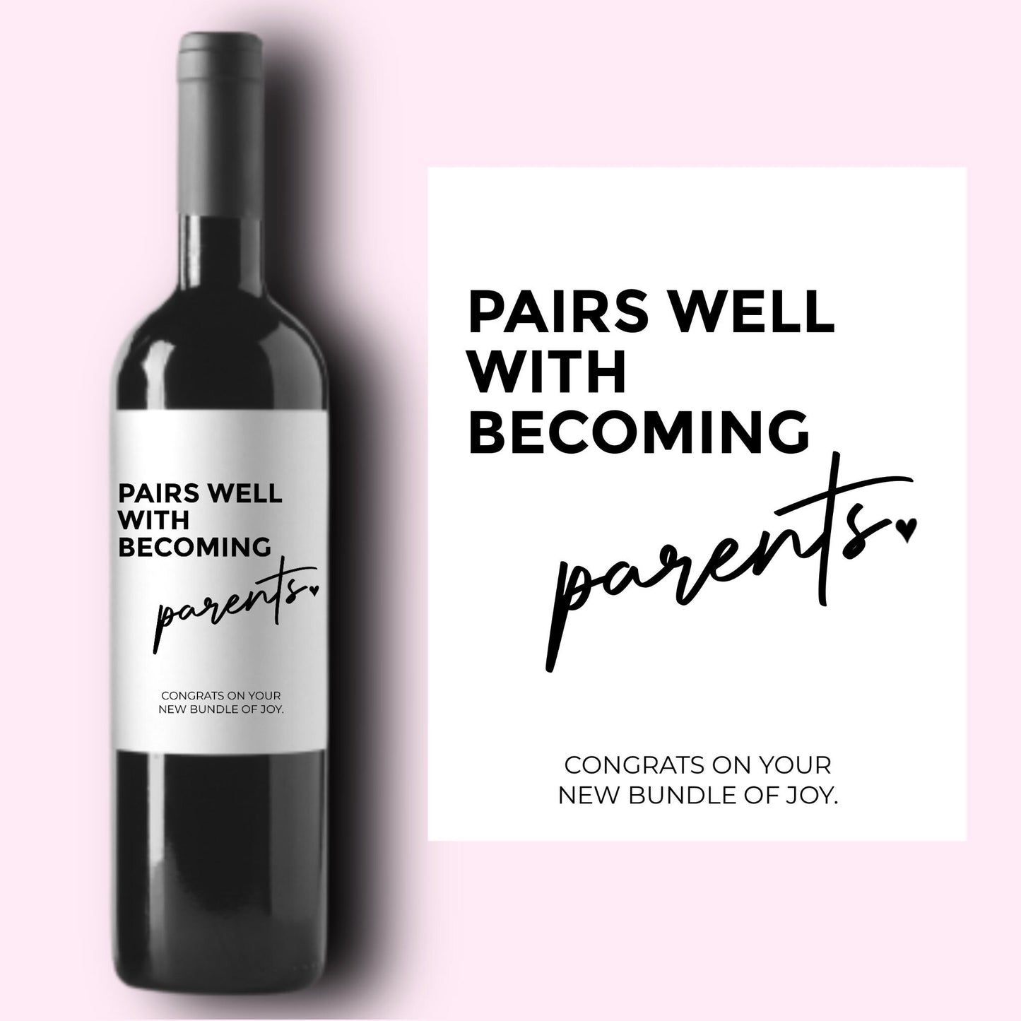 New Parent Gift * New Baby Gift * New Baby Wine Label * New Mom, New Parents Gift * New Baby Gift Basket * New Parent Care Package *
