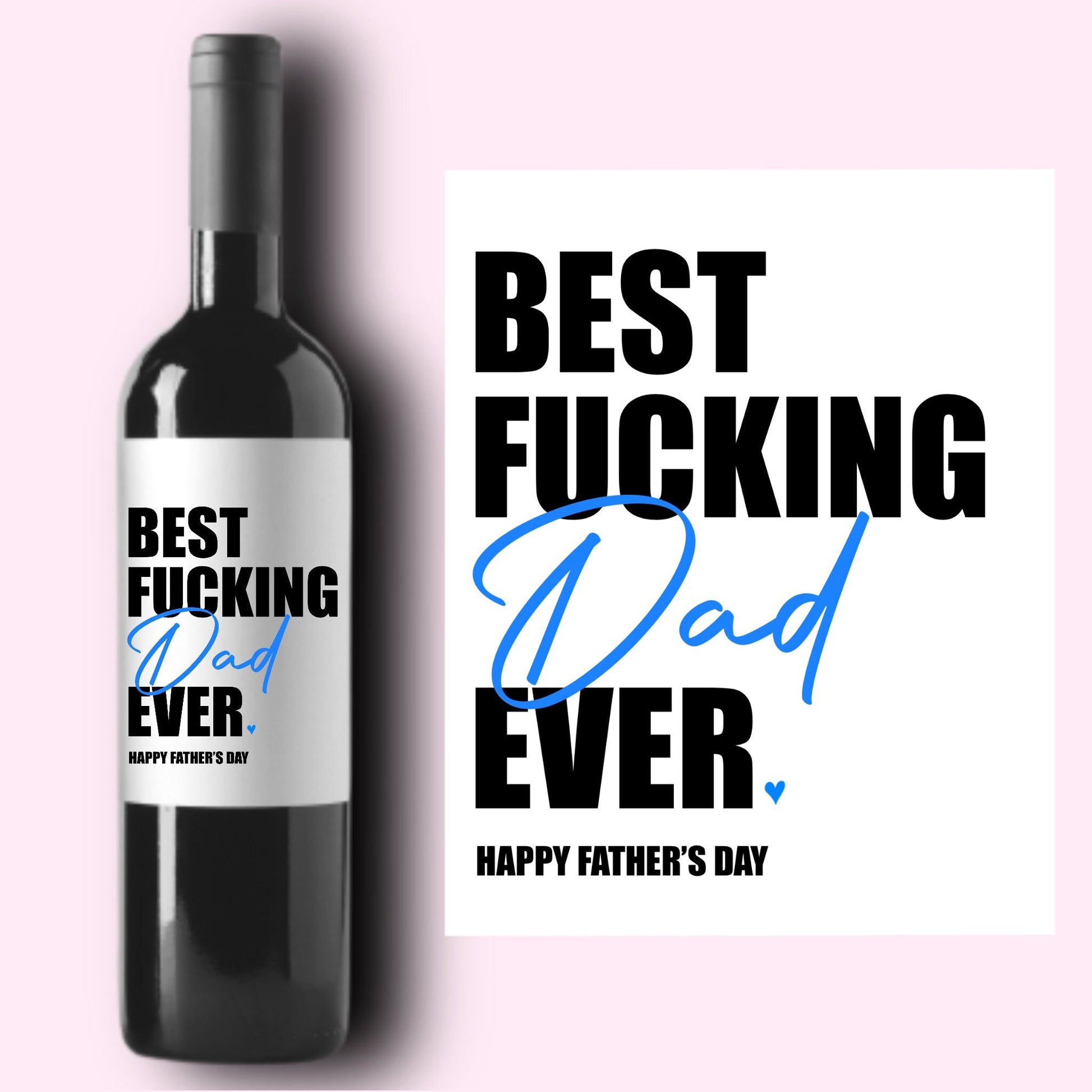 Father's Day Wine Labels | Father's Day Gift | Best Dad Ever | Happy Father's Day | Dad Daddy | Gift for Dad | Liquor Beer Label |