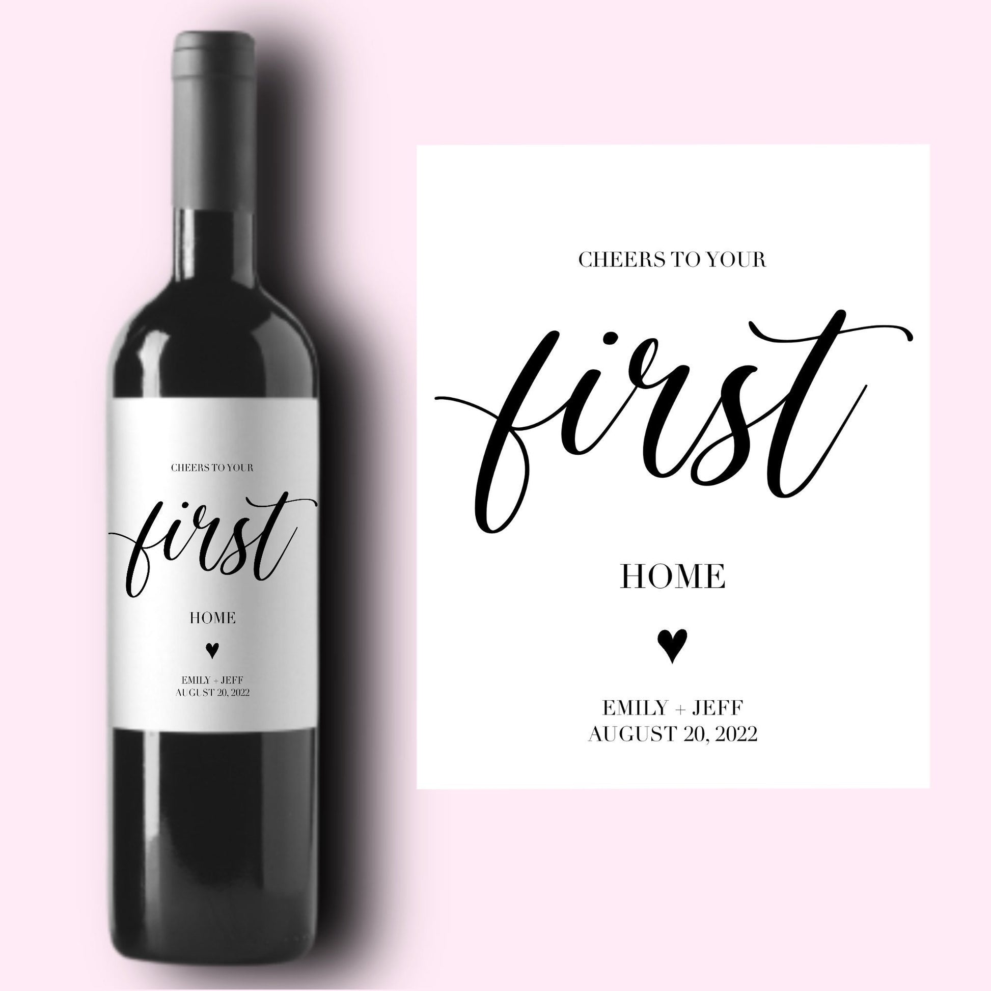 Milestone Wine Labels * Custom Wine Label Set for Engagement Gift * Wedding Planning * Getting Married Moments * Bride and Groom Gift *