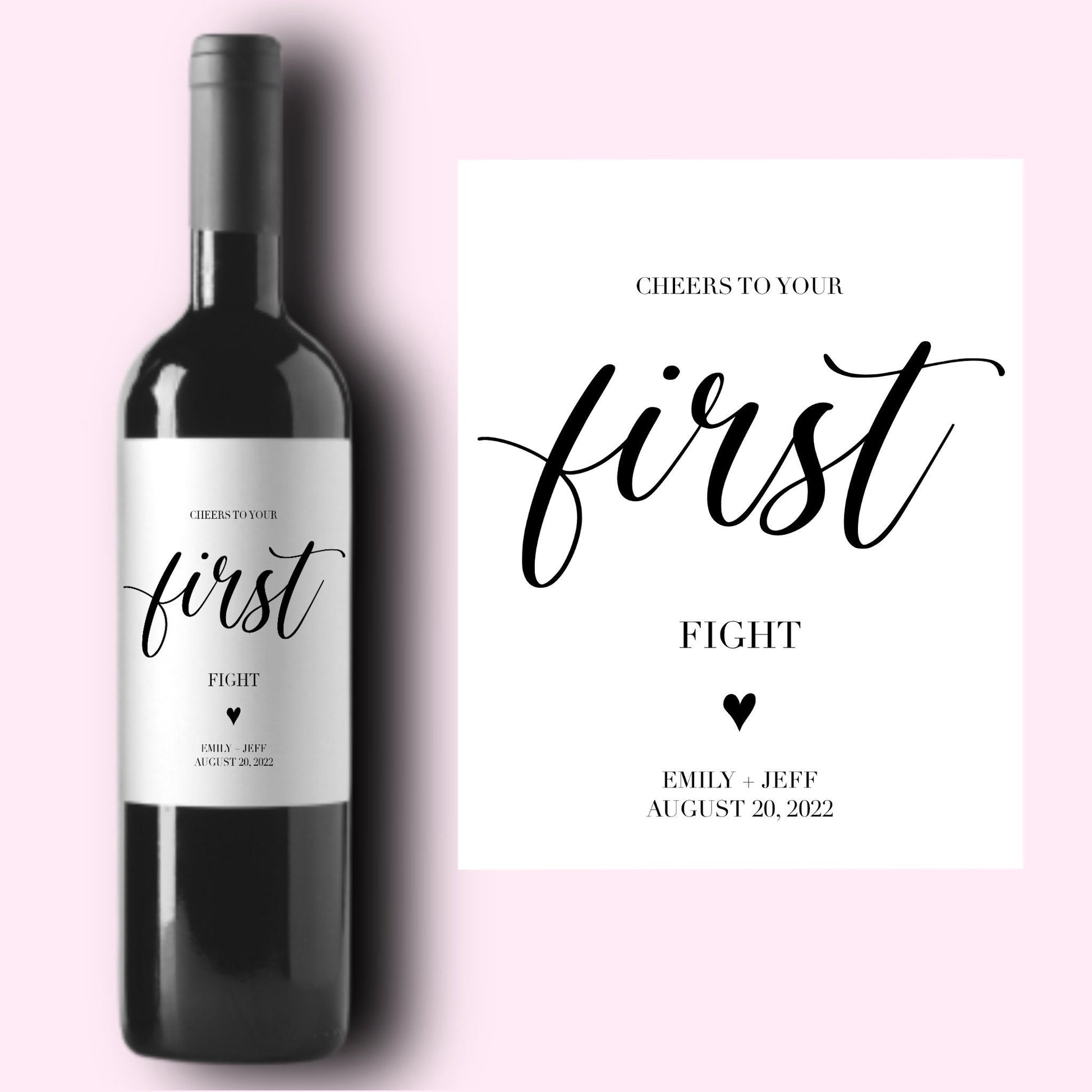 Milestone Wine Labels * Custom Wine Label Set for Engagement Gift * Wedding Planning * Getting Married Moments * Bride and Groom Gift *
