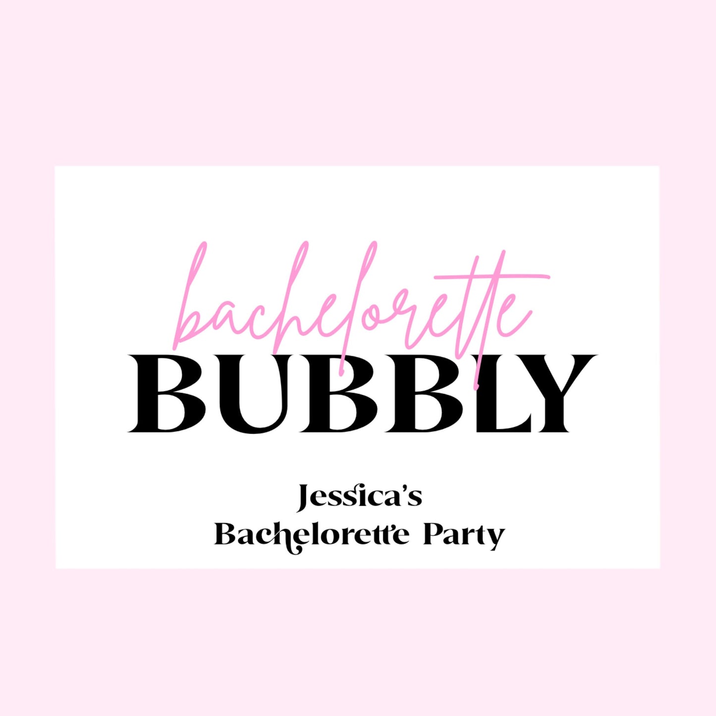 Mini Champagne Bottle Label | Bachelorette Party | Retro Hippie Blue Pink Rainbow | Personalized Wine Mini Champagne Labels