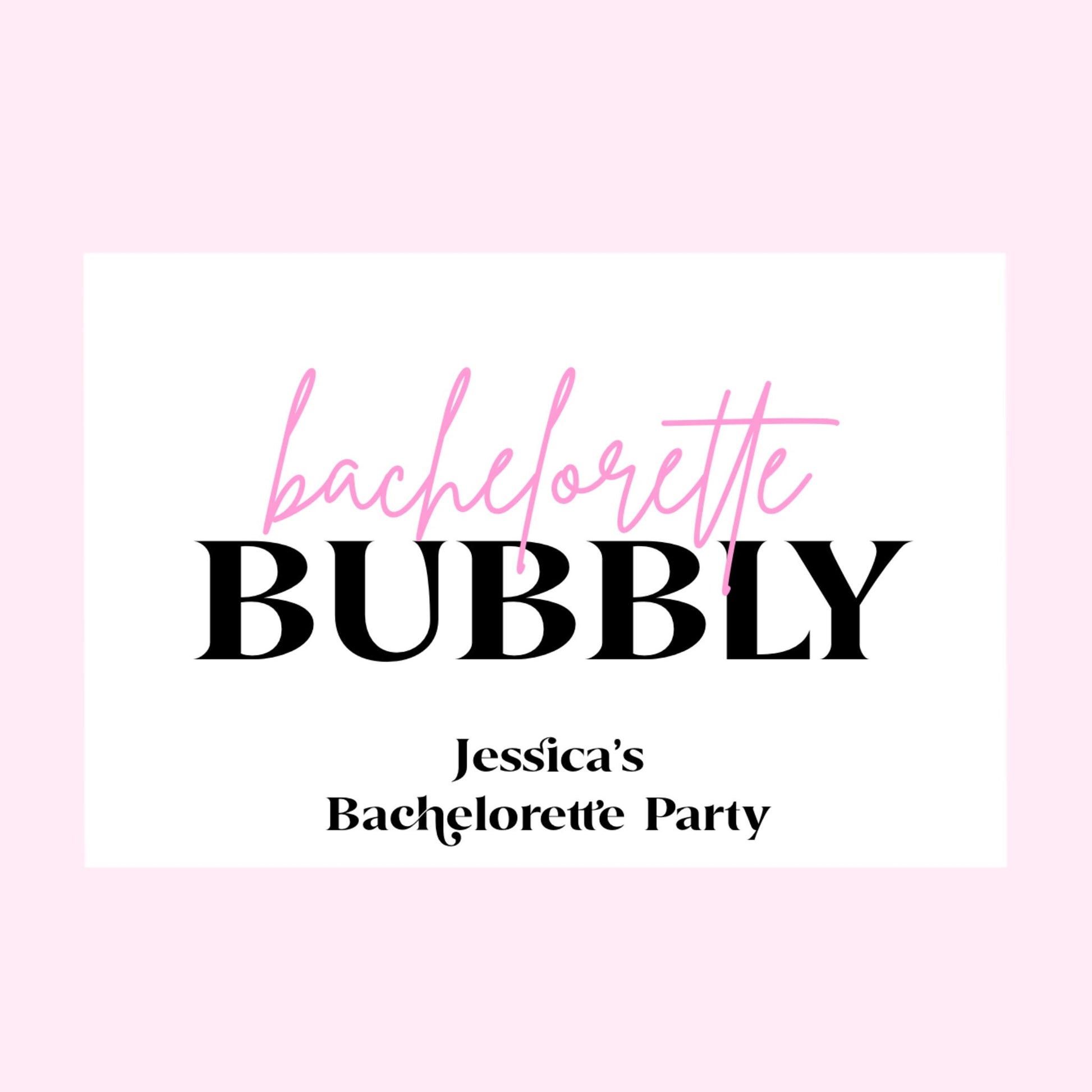 Mini Champagne Bottle Label | Bachelorette Party | Retro Hippie Blue Pink Rainbow | Personalized Wine Mini Champagne Labels