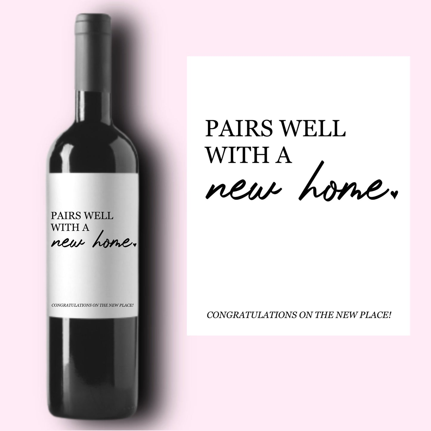 Housewarming Gift | New Place | Housewarming Wine Label | Gift for Her, Him | New Home Owner Gift | Realtor Gift to Clients