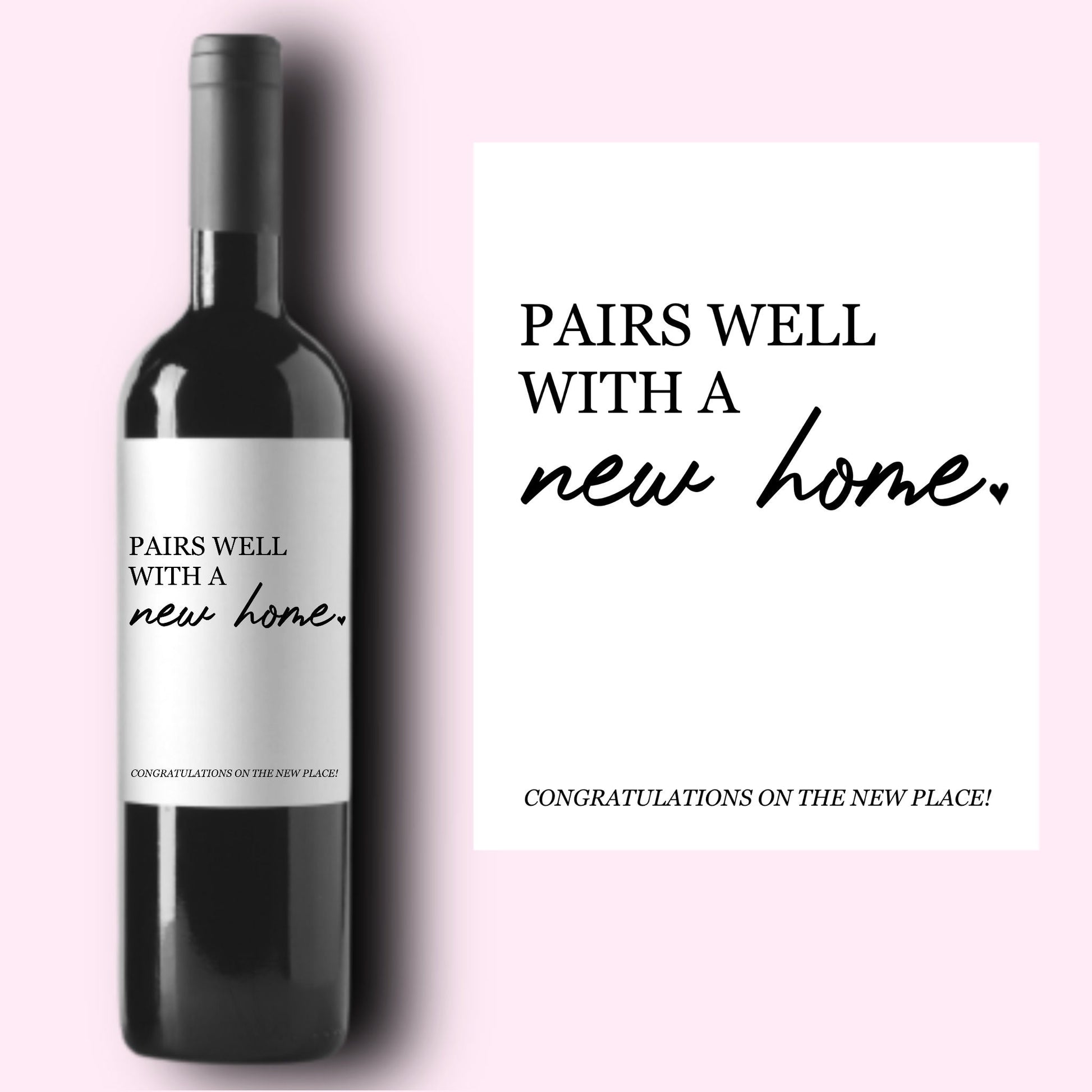 Housewarming Gift | New Place | Housewarming Wine Label | Gift for Her, Him | New Home Owner Gift | Realtor Gift to Clients