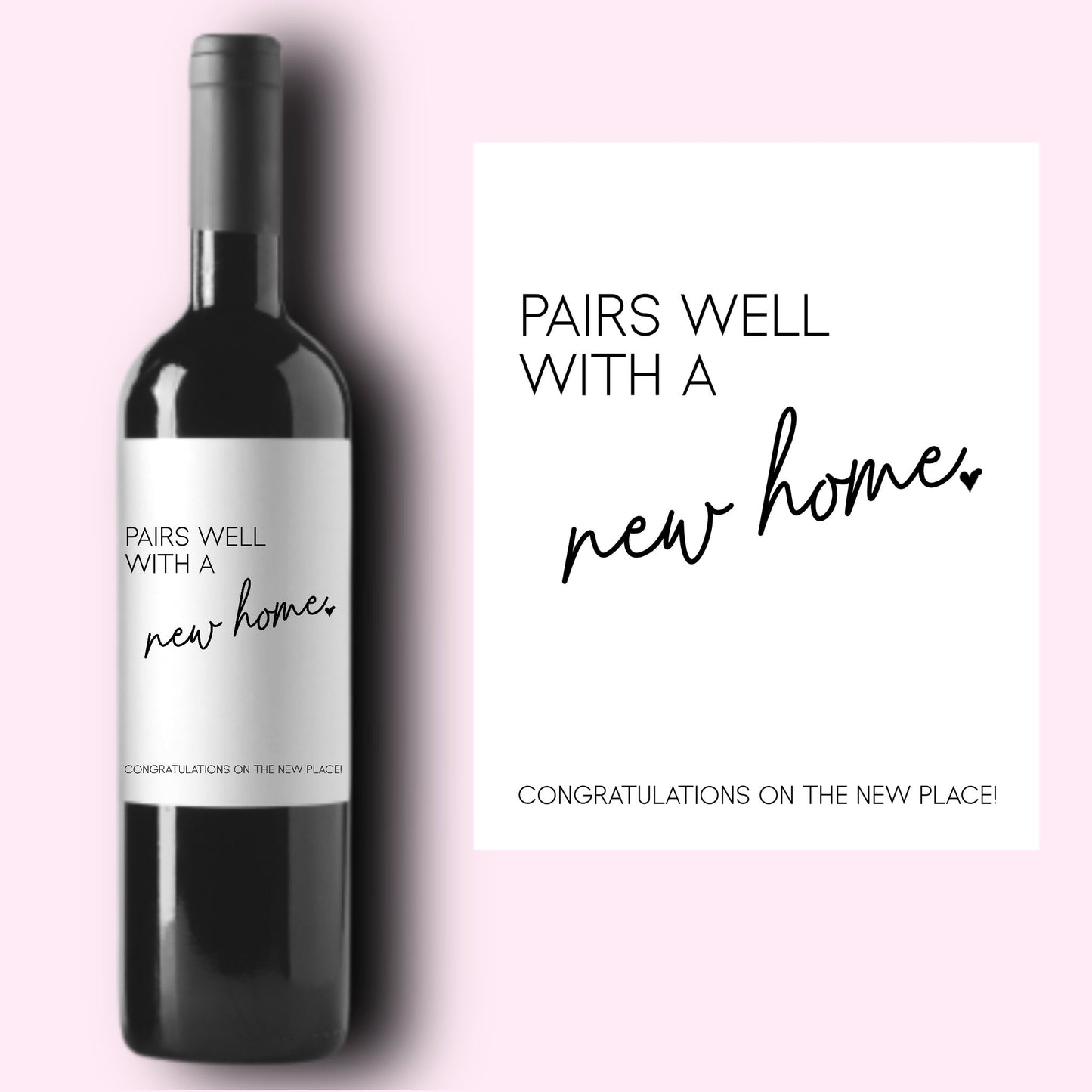 Housewarming Gift | New Place | Housewarming Wine Label | Gift for Her, Him | New Home Owner Gift | Realtor Gift to Clients