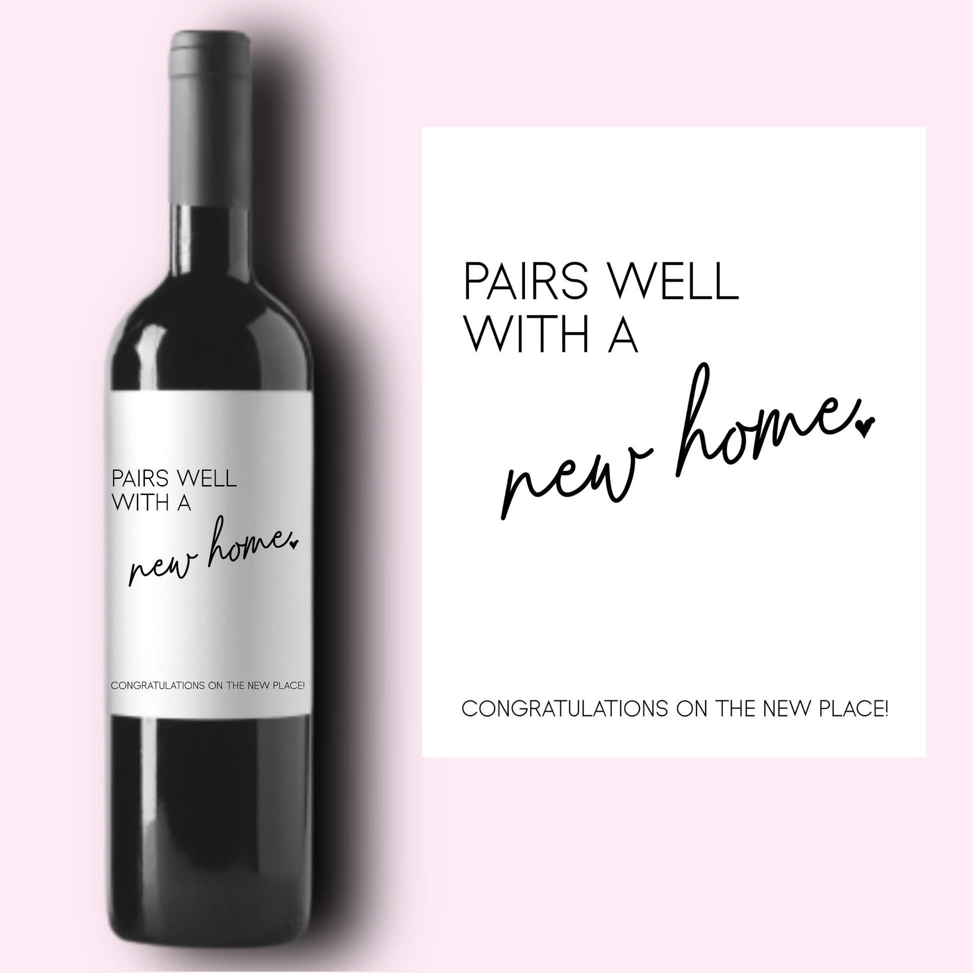 Housewarming Gift | New Place | Housewarming Wine Label | Gift for Her, Him | New Home Owner Gift | Realtor Gift to Clients