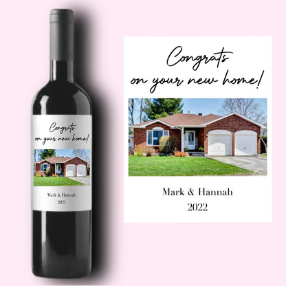 Housewarming Gift | New Place | Housewarming Wine Label | Gift for Her, Him | New Home Owner Gift | Realtor Gift to Clients