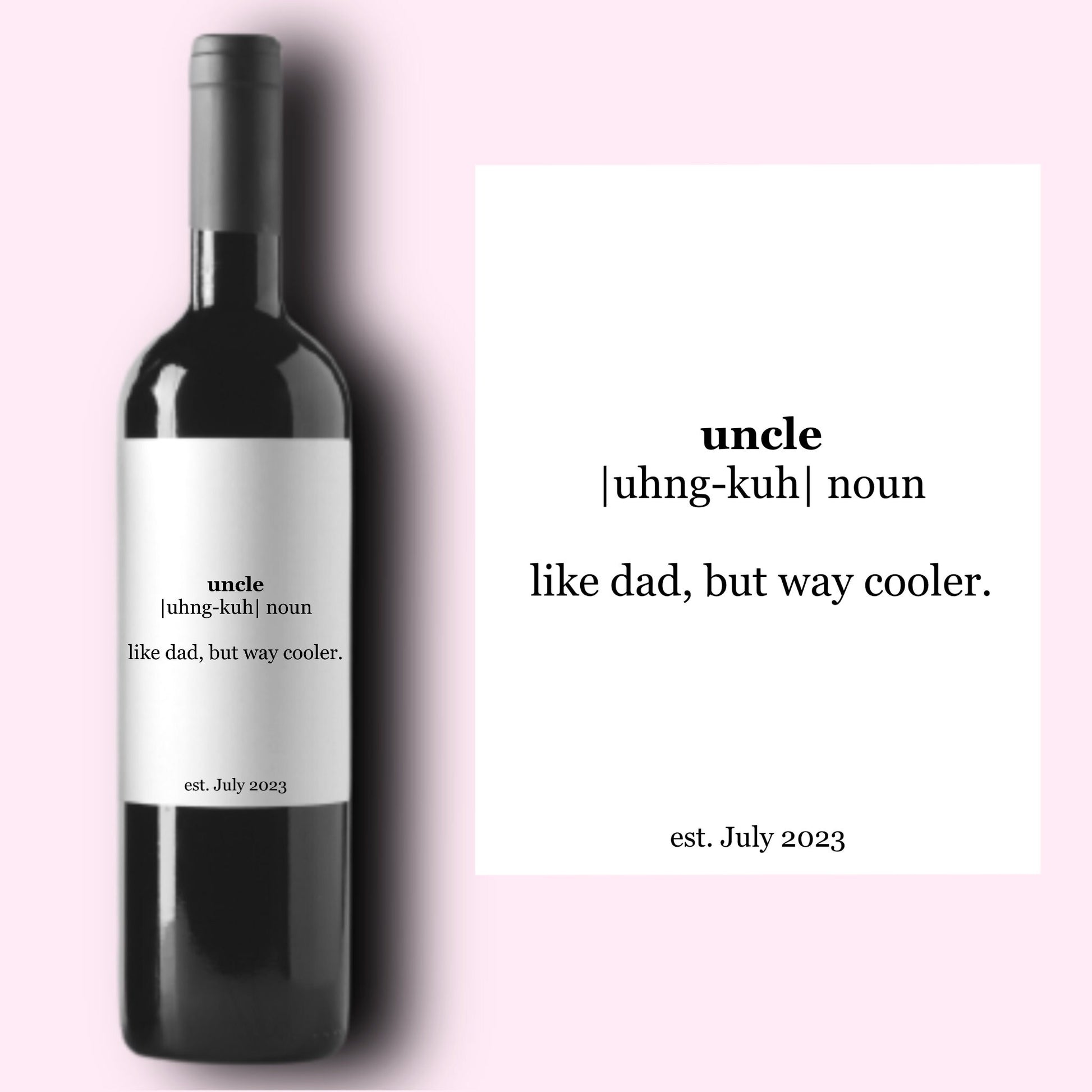 Baby Announcement Wine Labels | Personalized Pregnancy Announcement Gift | Pairs well with being Grandparents | Gift for Aunt, Uncle