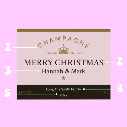 Hanukkah Champagne Label * Personalized Hanukkah Gift * Liquor Bottle Label Gift For Her * Host Gift Ideas * Custom * Happy Hanukkah *